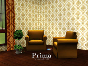 Sims 3 — Prisma by matomibotaki by matomibotaki — Pattern in brown, beige and light yellow, 3 channel, to find under