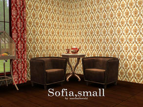 Sims 3 — Sofia,small by matomibotaki — Pattern in dark red, beige and light yellow, 3 channel, to find under Theme.