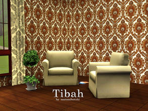 Sims 3 — Tibah by matomibotaki by matomibotaki — Pattern in red, green and light yellow, 3 channel, to find under Thieme,