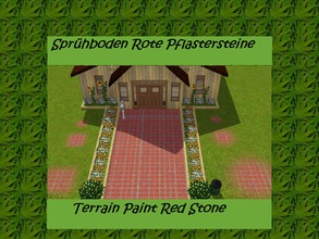 Sims 3 — Terrain Paint Red Stone Rote Pflastersteine by engelchen1202 — Spruehboden Rote Pflastersteine Terrain Paint Red