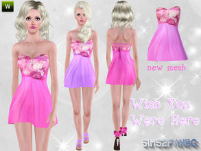 Sims 3 — Wish You Were Here 1 by sims2fanbg — .:Wish You Were Here:. Dress in 3 recolors,Recolorable,New Costum mesh by