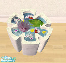 Sims 2 — the green balcony - animated pond by steffor — 