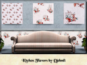 Sims 3 — Djem_Kitchen Flavor by djehmli — A warm marbleized pattern featuring Kitchen spices and oils. Four color-able