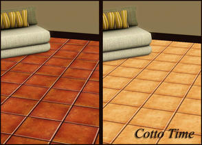 Sims 3 — Cotto Time by saratella — Cotto Tiles, clearly and dark.