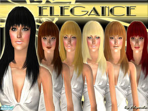 Sims 2 — Elegance by Alyosha — Another hair retexture for your sims, this time in six natural colors! Mesh is needed for
