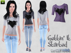 Sims 3 — Gettin' It Started top by sims2fanbg — .:Gettin' It Started:. Top in 3 recolors,Recolorable,Launcher Thumbnail.