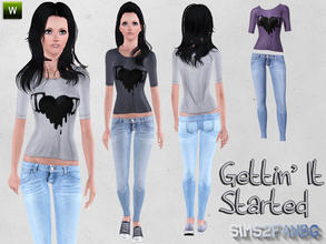 Sims 3 — Gettin' It Started by sims2fanbg — .:Gettin' It Started:. Outfit with jeans and top in 3