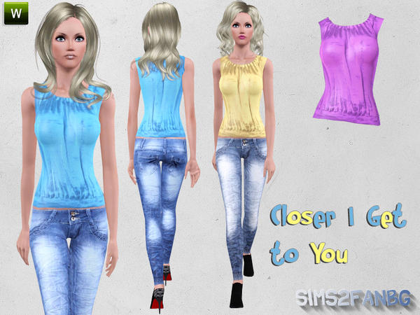 Sims 3 — Closer I Get to You top by sims2fanbg — .:Closer I Get to You:. Top in 3 recolors,Recolorable,Launcher
