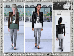 Sims 3 — TG101_TF Puff Jkt Long Top 012 by trunksgirl101 — Long dress top puffed jacket for teen females. Included are 4