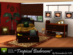 Sims 3 — Tropical Bedroom by TheNumbersWoman — Can't you just feel the sea breeze flowing over you as you sleep? Ah yes I