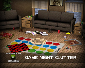 Sims 3 — Game Night Clutter by tdyannd — A collection of clutter for your sim's Game Night!