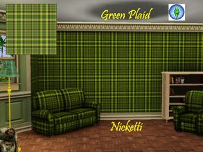 Sims 3 — Green Plaid by nicketti — Pattern, fabric. March is green month. Works for walls, floors, clothes, furniture,