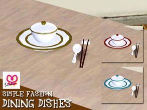 Sims 3 — Simple Fashion Dining Dishes BySusan by Susan372 — **TSRAA** I like the warm feeling of a small house, so do