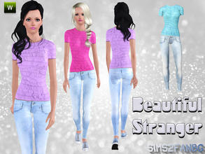 Sims 3 — Beautiful Stranger outfit by sims2fanbg — .:Beautiful Stranger:. Outfit with jeans and top in 3