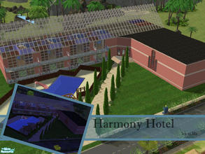 Sims 2 — Harmony Hotel by st3fa — A luxurious seaside hotel with pool,restaurant,6 matrimonial rooms and 2 rooms for