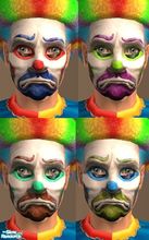 Sims 2 — Tragic Clown Costume Makeups by TheNinthWave — These costume makeups are wearable by males only, for all ages.