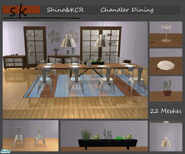 Sims 2 — PB - Spring Dining by ShinoKCR — Replica of the PB Chandlerdining. Includes Tables, Diningchair, Cabinets,