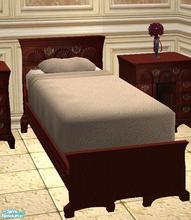 Sims 2 — Victorian Bedroom Set - Bed by TheNinthWave — Victorian single bed.