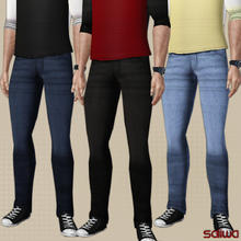 Sims 3 — Everday Male Jeans by saliwa — Low belted jeans. For everyday and formal wear.