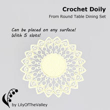 Sims 3 — Round Table Dining - Crochet Doily by LilyOfTheValley — Beautiful Crochet doily adds elegance to your room. The