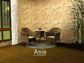 Sims 3 — Asia by MB by matomibotaki — Pattern in darl brown, orange and light yellow , 3 channel, to find under Theme.