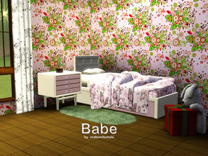 Sims 3 — Babe by MB by matomibotaki — Pattern in red, green and light pink , 3 channel, to find under Theme.