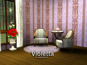 Sims 3 — Violetta by MB by matomibotaki — Pattern in dark purple, beige and light purple, 3 channel, to find under Theme.