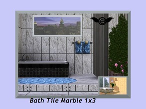Sims 3 — Bath Tile Marble 1x3 Tile by engelchen1202 — Bath Tile Marble 1x3 Tile