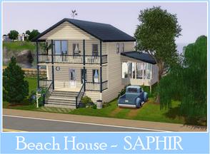 Sims 3 — Beach House SAPHIR by Youlie25 — Here is my first beach house. It's composed of 2 levels. Groundfloor : Lobby,