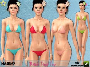 Sims 3 — Beach Time_Top  by hasel — Beach Time_Top hasel@tsr 1 recolor palette.. 3 different styles.. Enjoy..