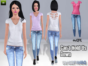 Sims 3 — Can't Hold Us Down outfit by sims2fanbg — .:Can't Hold Us Down:. Outfit with jeans and top in 3