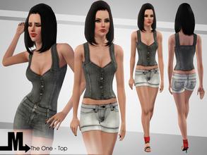 Sims 3 — The One - Top by miraminkova — Awaken your senses to the magic of love and romance by wearing this cute denim