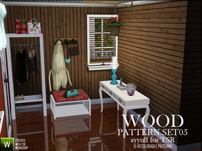 Sims 3 — Wood Pattern Set05 by ayyuff — 15 recolorable wood patterns