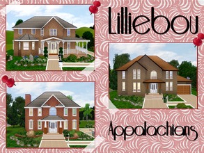 Sims 3 — Appalachians by lilliebou — Hi ! This is a set of three houses. First house : Roberts (Four bedrooms, two