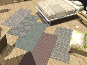 Sims 3 — Decorative Carpeting/Rugs Patterns Set II by ung999 — This set includes five modern carpeting/rugs in geometric