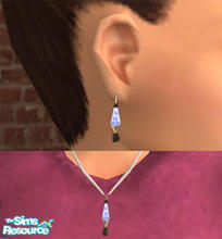 Sims 2 — Lava Lamp Necklace and Earrings by lizholsimer — Lava lamp necklace and earrings.