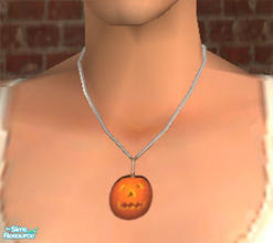 Sims 2 — Pumpkin Necklace by lizholsimer — A Halloween themed necklace.