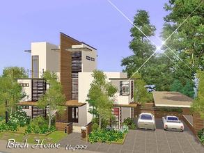 Sims 3 — Birch House by ung999 — A small modern 3- story building with three beds three baths (inclduing an outdoor