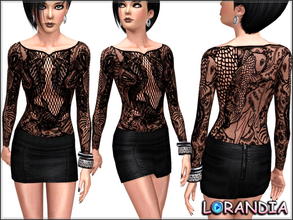 Sims 3 — Koi Fish mesh and leather Outfit by LorandiaSims3 — Koi Fish mesh and leather Outfit for your sims 3 females. 2