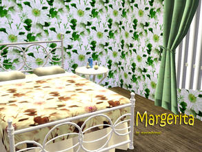 Sims 3 — Margerita by matomibotaki — Floral pattern yellow, green and light purple, 3 channel, to find under Theme.