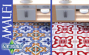 Sims 3 — Amalfitan_Tiles_vol3 by saratella — From Amalfitan Coast handmade tiles with mediterranean colors