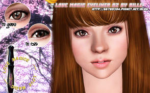 Sims 3 — love magic  under Eyelashes 02L by dd709394 — Magical Eyeliner was perfect for general sims Feel free to use