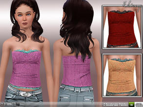 Sims 3 — Lace Insert Corset (Teen) - S58 by ekinege — Two recolorable parts. For teen girls.