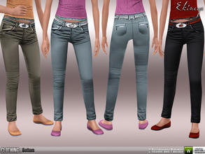 Sims 3 — Slim Pants (Teen) - S58 by ekinege — Two recolorable parts. For teen girls.