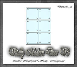 Sims 3 — Vitally Modern Door V3 by denizzo_ist — 12 New Meshes Vitally Modern Window and Door Set 2 Recolorable parts I