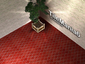 Sims 3 — TileMania6 by matomibotaki — Tile pattern in red, dark brown and light yellow, 3 channel, to find under