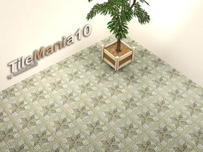 Sims 3 — TileMania10 by matomibotaki — Tile pattern in blue, brown and white, 3 channel, to find under Tile/Mosaic.