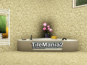 Sims 3 — TileMania2 by matomibotaki — Tile pattern in 2 brown shades and light beige, 3 channel, to find under