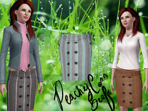 Sims 3 — Business Skirt by peachycornbeef2 — 5 patterns to choose from! sexy yet professional skirts, great for that new