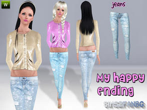 Sims 3 — My Happy Ending jeans by sims2fanbg — .:My Happy Ending:. Jeans in 3 recolors,Recolorable,Launcher Thumbnail. I